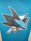 Men s Reebok San Jose Sharks Teal Faceoff Jersey Long Sleeve Nhl Shirt Medium