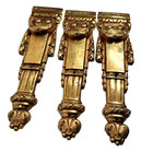 3 Louis Xvi Revival Gilted Bronze Pediment 8  Vintage French Salvaged Furniture