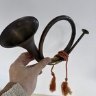 Vintage Brass Bugle Fox Hunting Musical Decorative 34cm