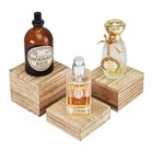 Neuxi Wooden 3 Pcs Square Risers For Display  Oak Color
