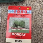 Vtg 90s Augusta Masters Golf Fanny Pack Waist Bag Pga Green W  Pin ticket divot