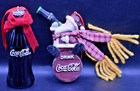 Coca-cola Kurt Adler Vintage Ornaments Lot Of  2  1999   2002 Bottle Santa