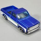 Hot Wheels  83 Chevy Silverado Blue White Pickup From 2016 Hot Trucks 5-pack