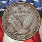 1917-d Standing Liberty Quarter Dollar Silver Plated Novelty Coin Modern Restrik
