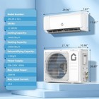24 000 Btu Ductless Air Conditioner  Heat Pump Mini Split 220v 2 Ton W kit  Wifi