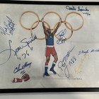 Usa Boxing Olympic Art Signed By 8 Boxing Olympians  Medalists  World Champions