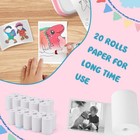 20 Rolls Print Paper For Children Instant Camera Refill Print Pape Kids Digital