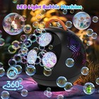 Bubble Machine For Kids  45   360   Rotating Bubble Blower With Rgb Led Light