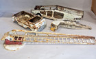 Set Of 4 Fire Damaged Pressed Steel Toy Truck tractor Parts