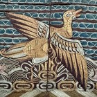 19th Century Qing Dynasty Buzi Square 4th Rank Official Wild Goose Silk   Metal