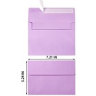 50 Pack 5 X 7 Envelopes Colored Self Seal For Wedding  One Size  Light Purple 