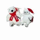2004 Coca-cola Holiday Collectible Plush Toys Polar Bears Retired Bottles Nwt