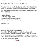 Gatsby Cotton 10 Ft Lead bolt Snap  Red