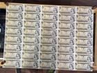 Rare 5 X 8 Uncut Sheets 1973 Bank Of Canada  1 Banknote  Rolled  Excellent Grade