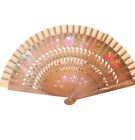 Set Of 2 Wood Spanish Flamenco Vintage Wooden Folding Hand Fan Both Side Painted