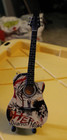 Motley Crue Lot Of Two Mini Replica Guitar W  Stand Theatre Of Pain Heroin Sixx