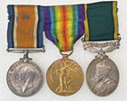 George V For Efficient Service   Ww I Victory   Wwi 1914-1918 Territorial Medals