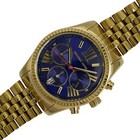 Michael Kors Gold-tone Blue Dial Chronograph Roman Numerals Men s Watch