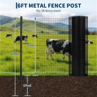 20 Pack 6 Feet Heavy Duty Metal Fence Post  No Dig Post Anchors  U-channel