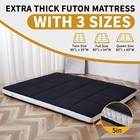Naizea 5 In Extra Thick Futon Floor Mattress  Japanese Folding Roll Up Mattress