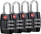 4x Tsa Approved Luggage Lock Travel 3 Digit Combination Suitcase Padlock Reset