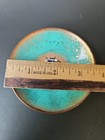 Vintage Mcm Enamel On Copper 3 5  Trinket Dish Artist Signed