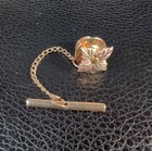 Vintage Landstrom   s 10k Black Hills Gold Grape Leaf Tie Tack Pin Lapel 3 G