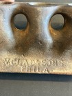Antique V Clad   Sons Cast Iron Hand Candy Mold 2-part Philadelphia 1800s