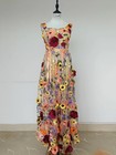 3d Flower Lace Dresses Women Mesh Tulle Dress Female Evening Prom Dress Party 