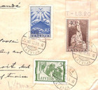 Latvia Cover Riga Costume Culture Labels 2  Registered 1938 Usa  samwells yt102