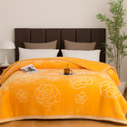 Luxury Soft Warm Fleece Blanket King  Heavy 2-ply Plush Winter Bedding Blue