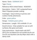 New Old Stock Ikea Sommar 2017 Portable Tanning Chair Yellow Chaise Lounge Beach