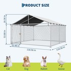  Heavy Duty Dog Kennel 10x10x6 7 5x7 5x5 5ft Steel Enclosure With Roof Lock