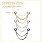 Metal Magnetic Clothing Clips  Magnetic Button Clips gold  Silver black