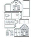 3d Handmade House Metal Die Cuts christmas House Door Cutting Dies Cut Stencils
