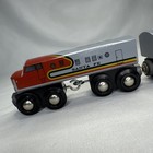 Brio Wooden Railway Trains Of The World  Santa Fe Engine And Passenger Car 2 Pc
