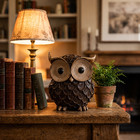 Vintage Handmade Owl Figurine Statue Decoration Home Decor Owl Carved Bird Art
