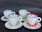 Four Illy Collection 2020 Ai Weiwei Capuccino Coffee Cup And Saucer Set Of 4