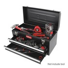 20-inch 2-drawer Tool Box  Tool Chest With Flip-up Lid  Black  Steel