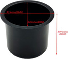 Poker Table Cup Holder Aluminum Drop-in Insert Pack Of 2 Black 3 9 Inch Diameter