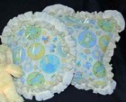 Nursery Theme Theme Set Of 3 Quilted Baby Pillows With Removable Shams