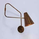 Set Of Two Antique Patina Brass Swing Sconce -italian Brass Sconces - Italian Li