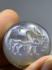 Animal Intaglio Seal Cylinder Agate Stamp Bead Seal