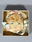 Patsy Puff Rare Powder Makeup Doll Face W box Vintage Figural Lace Ribbons