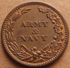 Fuld 233 312a Very Nice Unc - U s  Capitol   Army   Navy - Obverse Plate Token