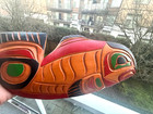 Northwest Coast Native Art   Kwakwa  ka    wakw Salmon Carving