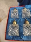 Leonard Crystal Glass Japan 6 Set Of Salt  Pepper Shakers  Vintage 