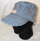 Vintage Hat Red Rock - Big Smith Railroad Engineer Cap Conductor Striped Sz 7