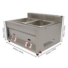 2-pan Propane Gas Food Warmer Restaurant Tabletop Desktop Countertop Steam Table