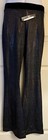 Gk Dance Jazz Pants Child Large Black Twilight Foil Velvet Waist Hip Hugger Sz L